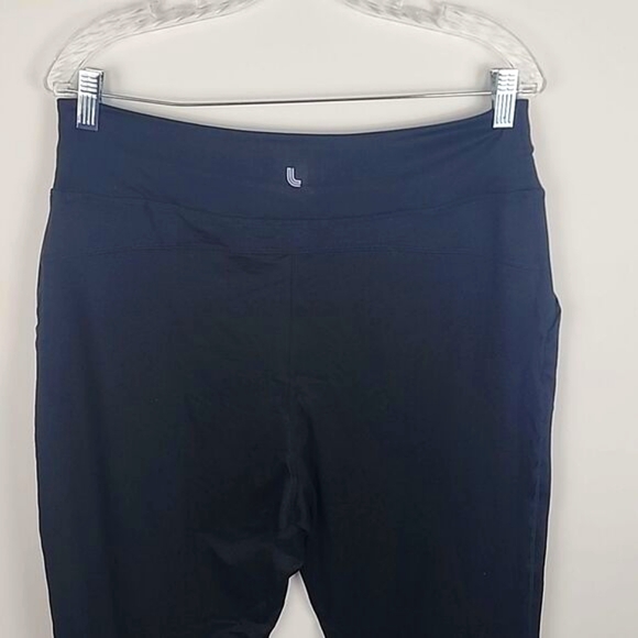 LOLE womens large black pull on tie waist jogger pants stretchy pockets nwot - Picture 6 of 7